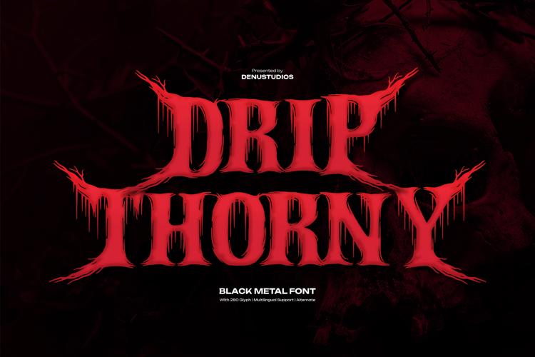 Preview of Drip Thorny Font
