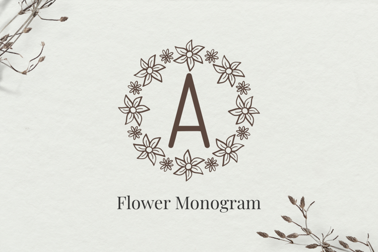 Bloom Monogram Font