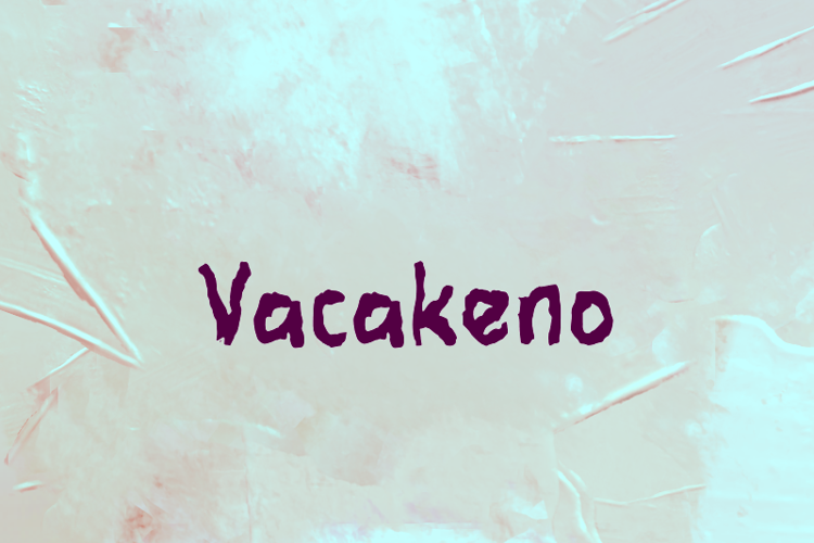Preview of v Vacakeno Font