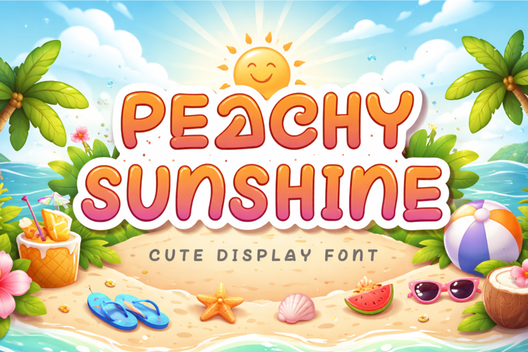 Preview of Peachy Sunshine Font