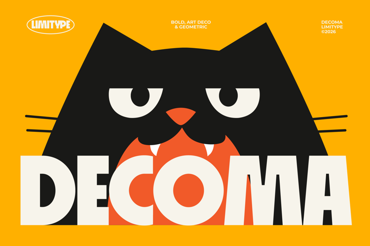 Preview of Decoma - Bold Geometric Font