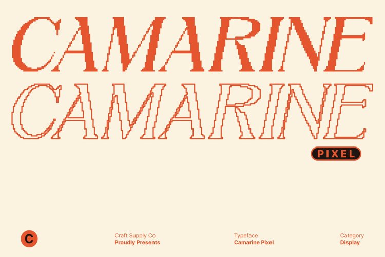 Preview of Camarine Pixel Font