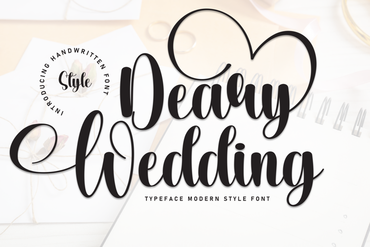 Preview of Deary Wedding Font