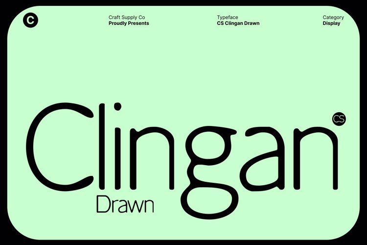 Preview of CS Clingan Drawn Font
