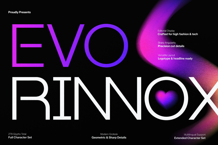 Preview of Evo Rinnox Font