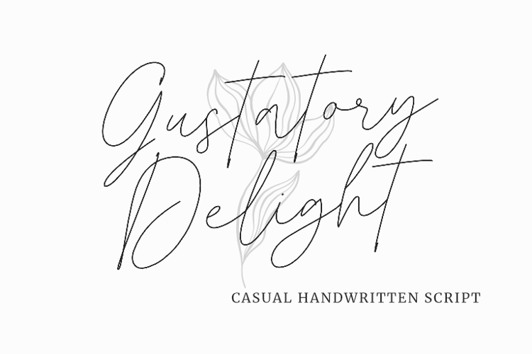 Gustatory Delight Single Line Font