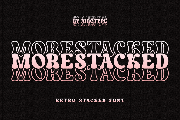 Preview of More Stacked Font