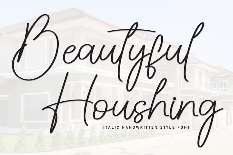 Preview of Beautyful Housing Font