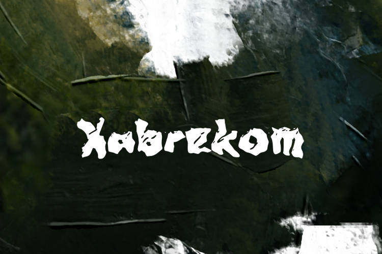 Preview of x  Xabrekom Font