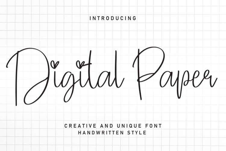 Digital Paper Font