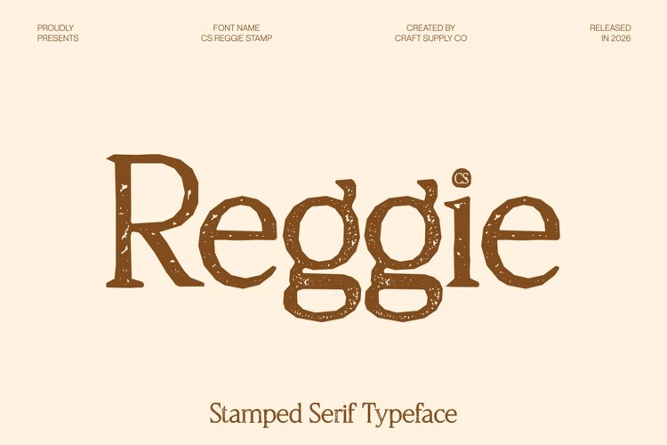 Preview of CS Reggie Stamp Font