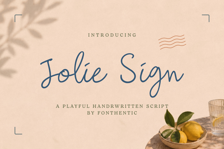 Preview of Jolie Sign Font