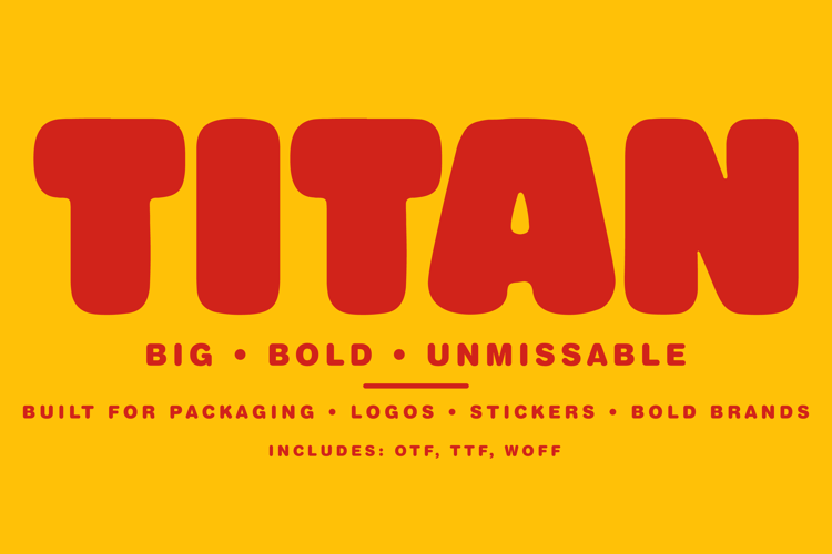 Preview of TITAN Font