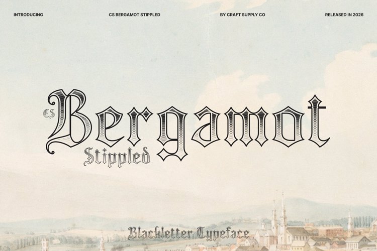 Preview of CS Bergamot Stippled Font