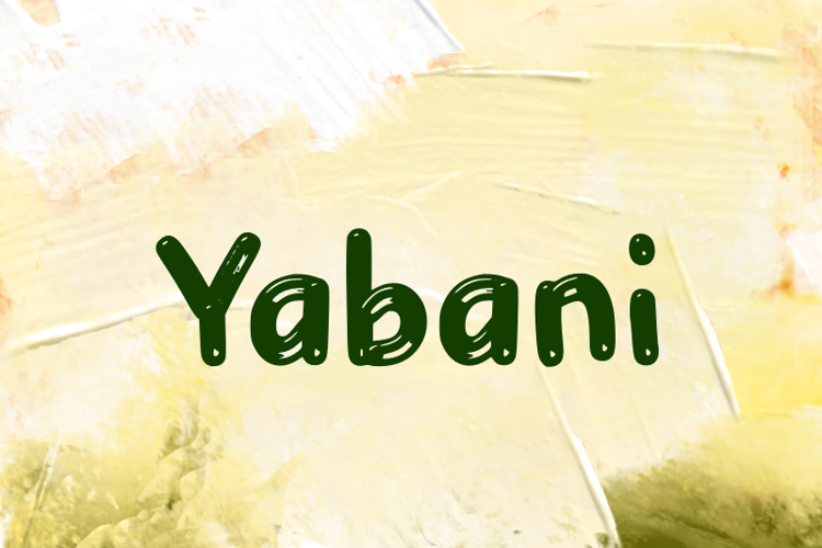 Preview of y Yabani Font