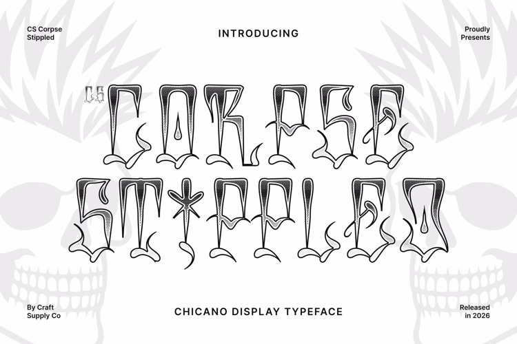 Preview of CS Corpse Stippled Font