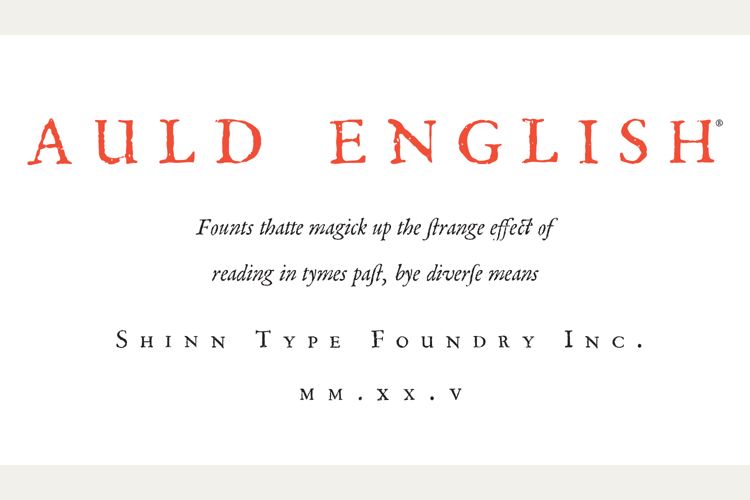 Preview of Auld English Spell Font