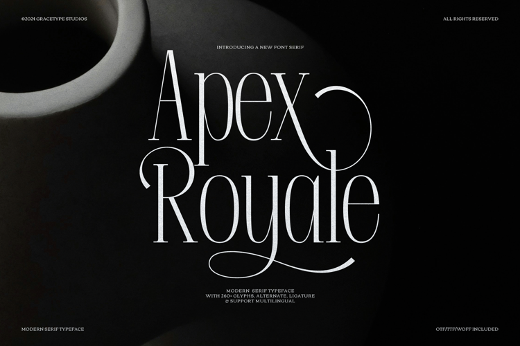 Preview of Apex Royale Font