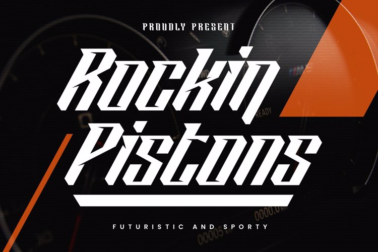 Rockin Pistons Slanted Font
