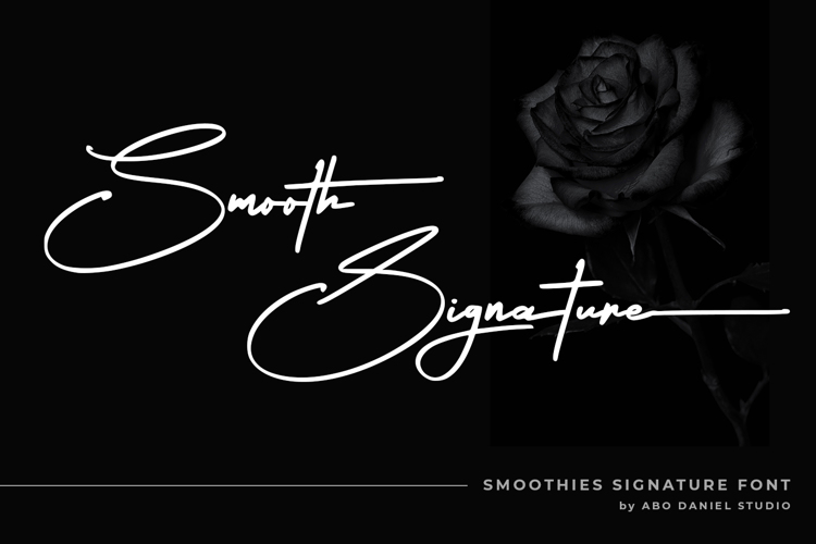 Preview of Smooth Signature Font