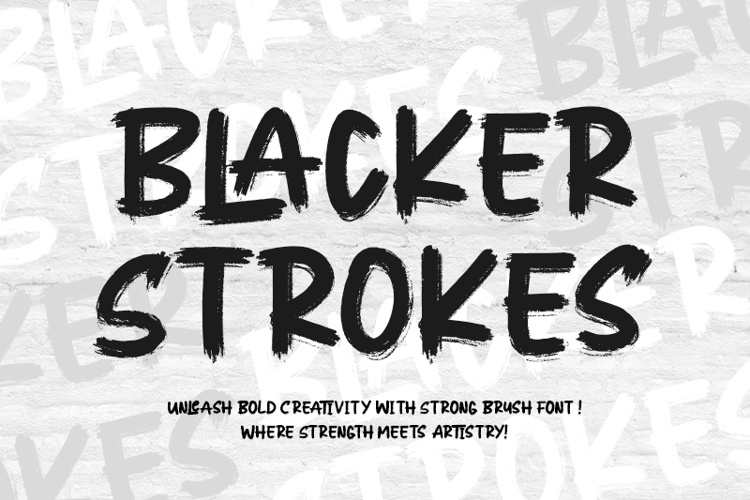 Blacker Strokes Font