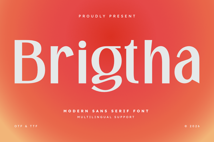 Preview of Brigtha Font