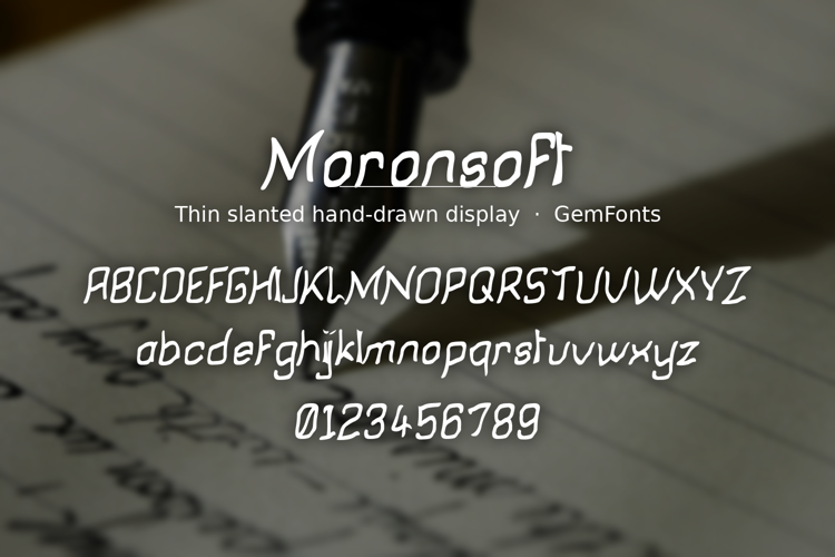 Preview of Moronsoft Font
