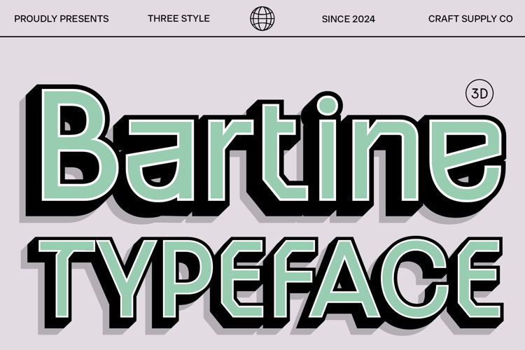 Bartine 3D Font