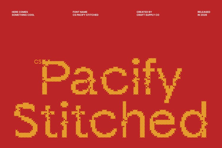 Preview of CS Pacify Stitched Font