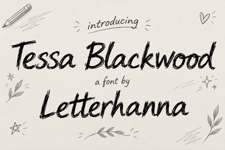 Preview of Tessa Blackwood Font