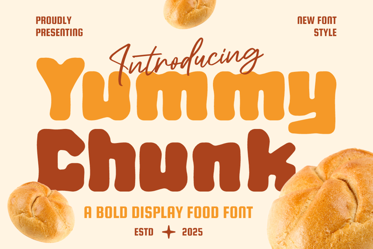 Preview of Yummy Chunk Font