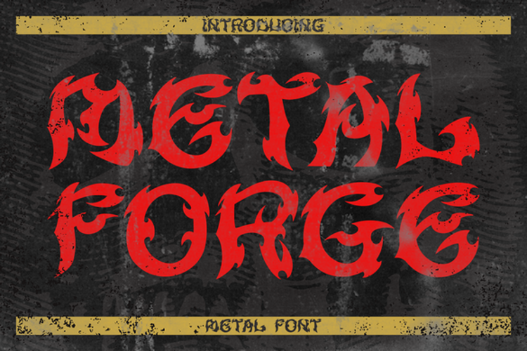 Preview of Metal Forge Font