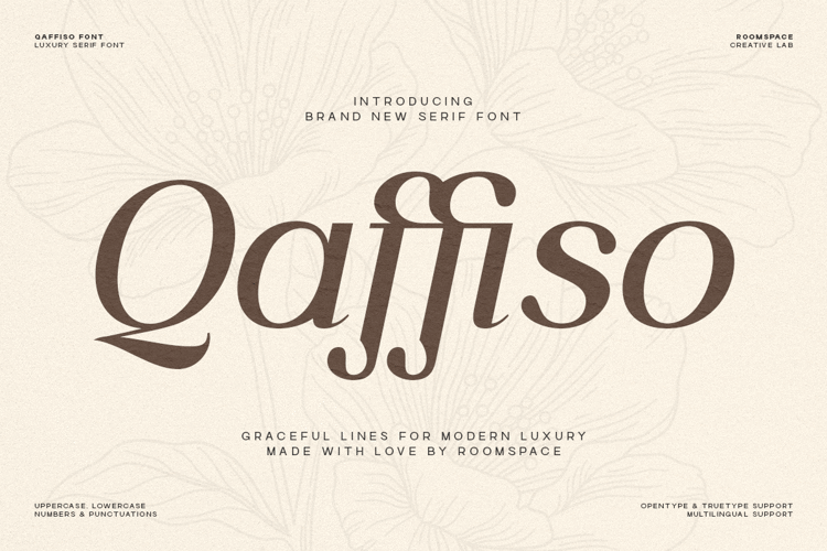 Preview of Qaffiso - Font