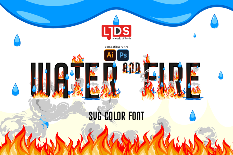 Water And Fire Font