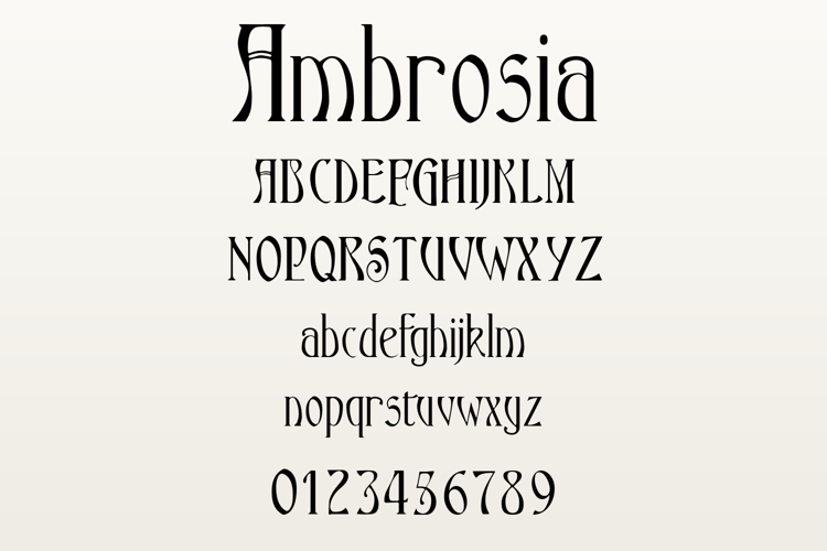 Preview of Ambrosia Font
