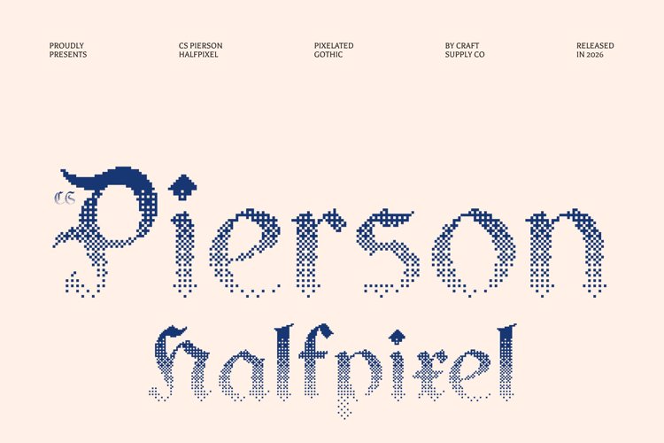 Preview of CS Pierson Halfpixel Top Font