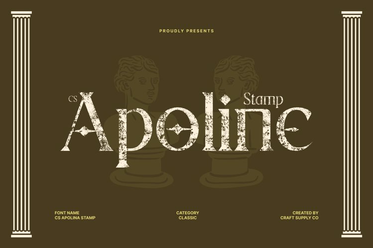 Preview of CS Apoline Stamp Font