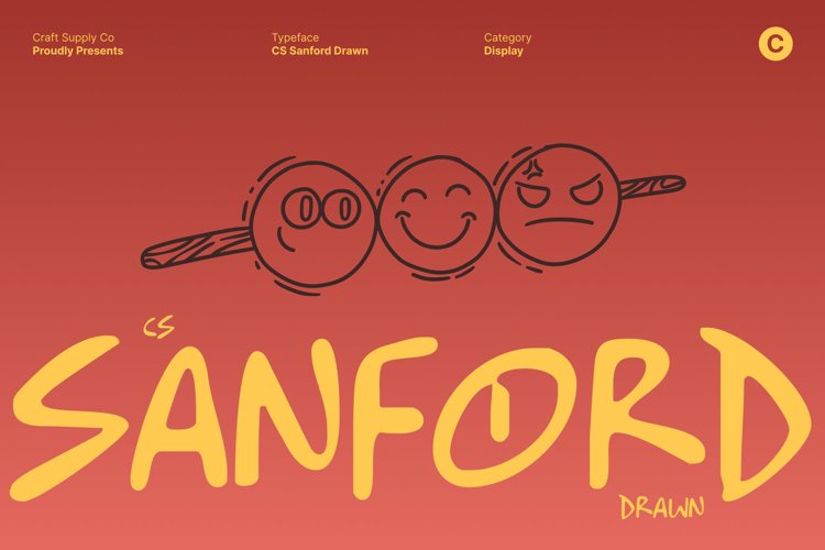 Preview of CS Sanford Drawn Font