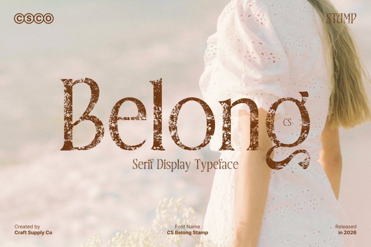 Preview of CS Belong Stamp Font