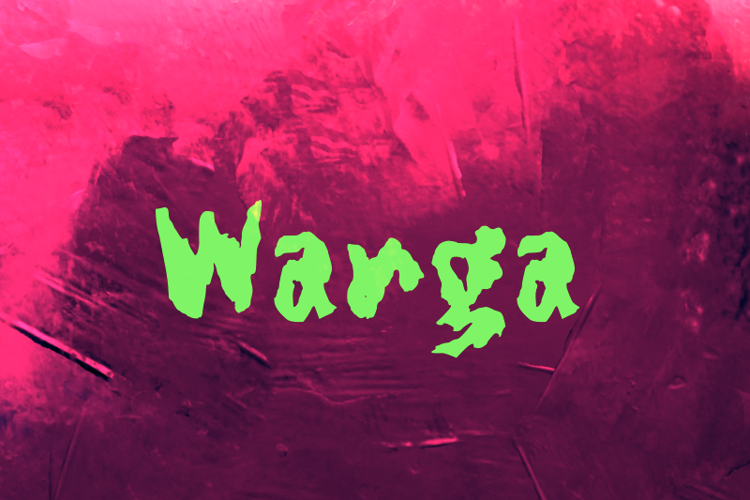 Preview of w Warga Font