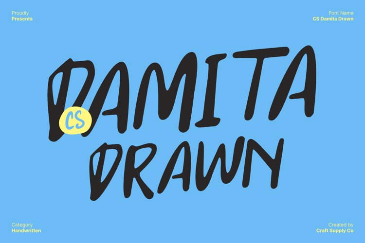Preview of CS Damita Drawn Font