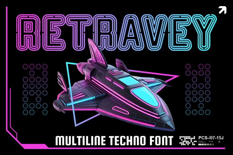 Preview of Retravey Font