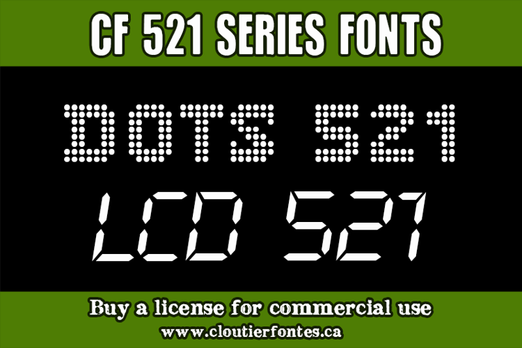 CF LCD 521 Font