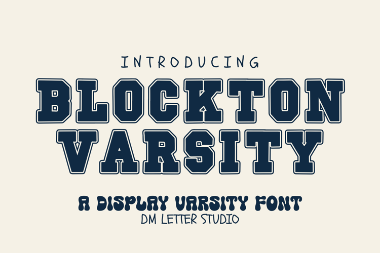 Preview of Blockton Varsity Font