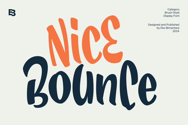 Preview of Nice Bounce Font