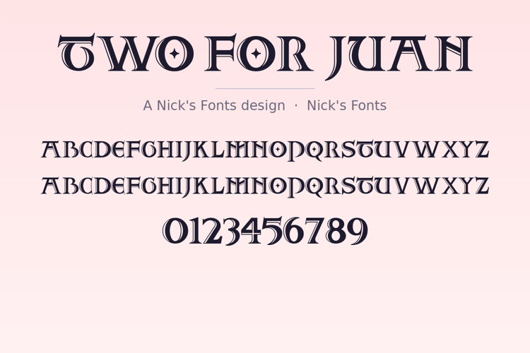 Preview of Two For Juan Font
