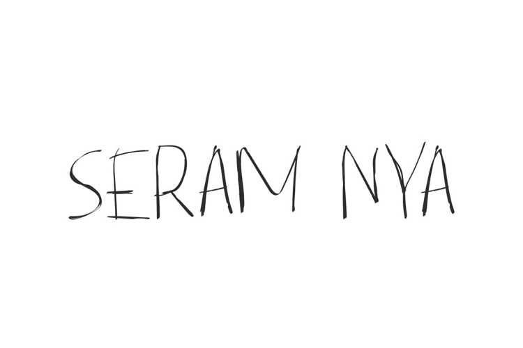 Preview of Seram Nya Font