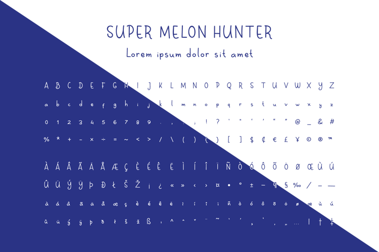 Super Melon Hunter Font