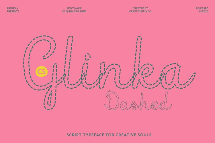 Preview of CS Glinka Dashed Font