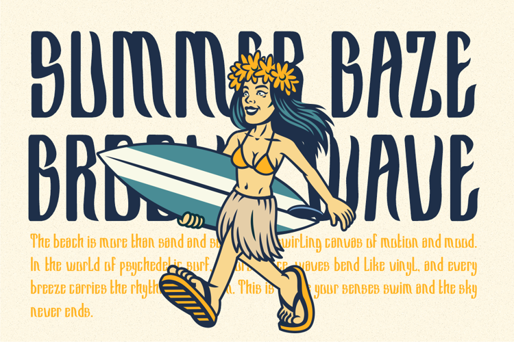 Preview of Funkies Surfer Font